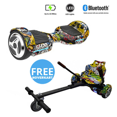  New Segbo™ 6.5 inches G Pro HipHop Hoverboard Get a Free Segbo™ Racer Hoverkart Bundle Deal