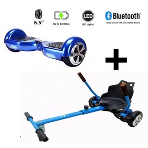 Hoverkart And 6.5″ Bluetooth Hoverboard Midnight Blue Go Racer Bundle